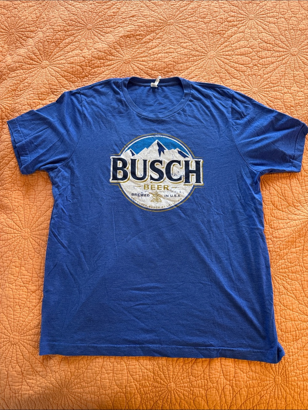 Beer Logo Graphic T-Shirt - Blue
